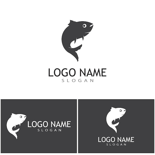 Fish logo template Creative vector symbol