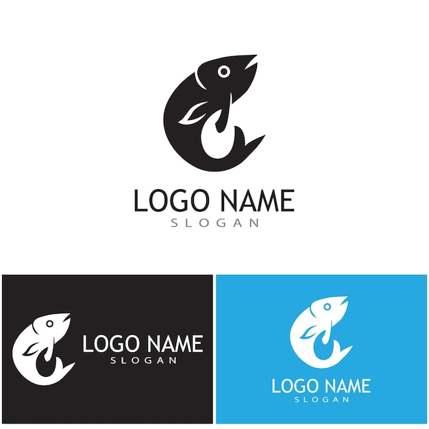 Fish logo template Creative vector symbol