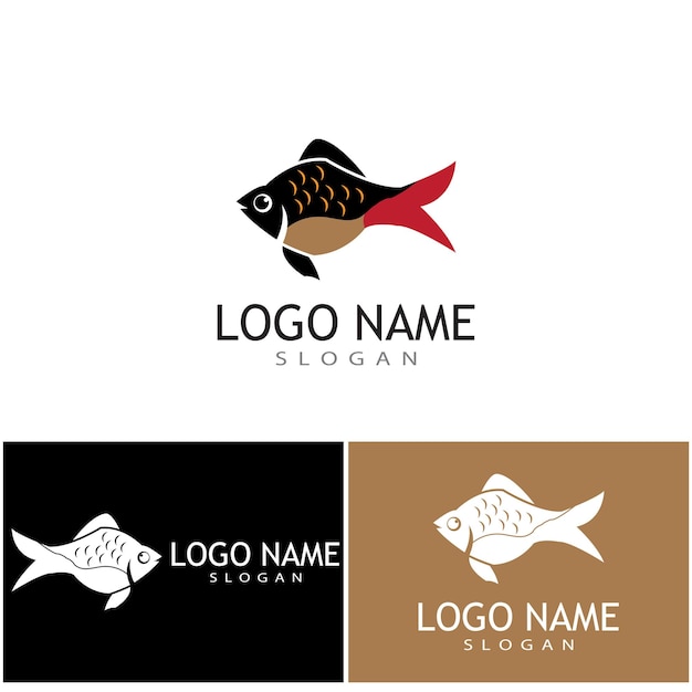 Fish logo template Creative vector symbol