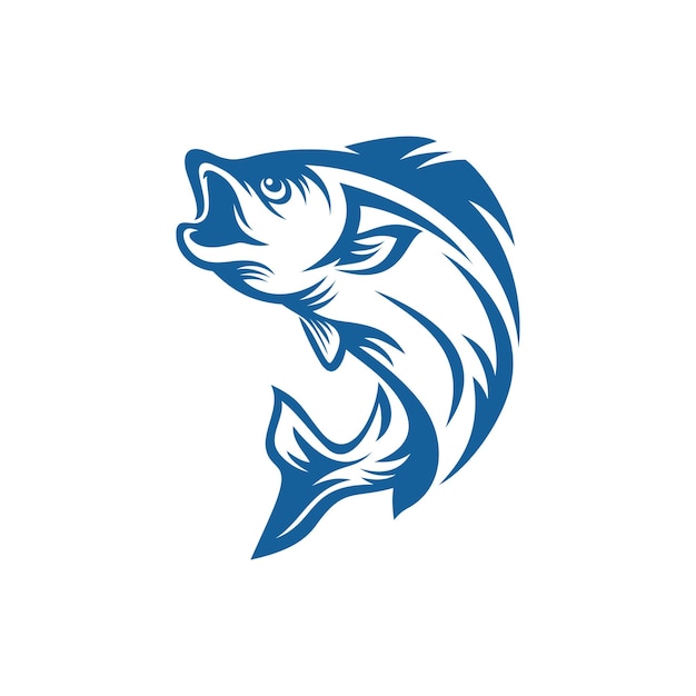 Vettore modello di logo di pesce per il design