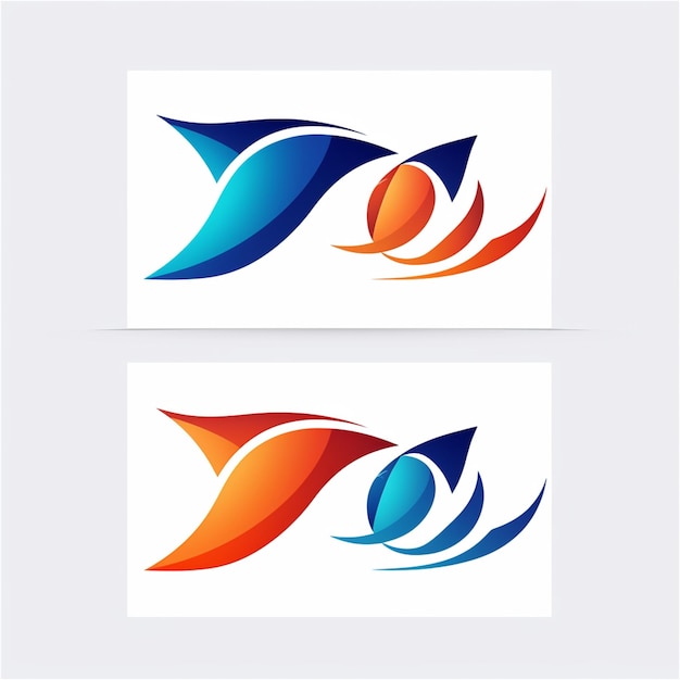 Fish logo template vector icon illustration design Creative abstract fish symbol