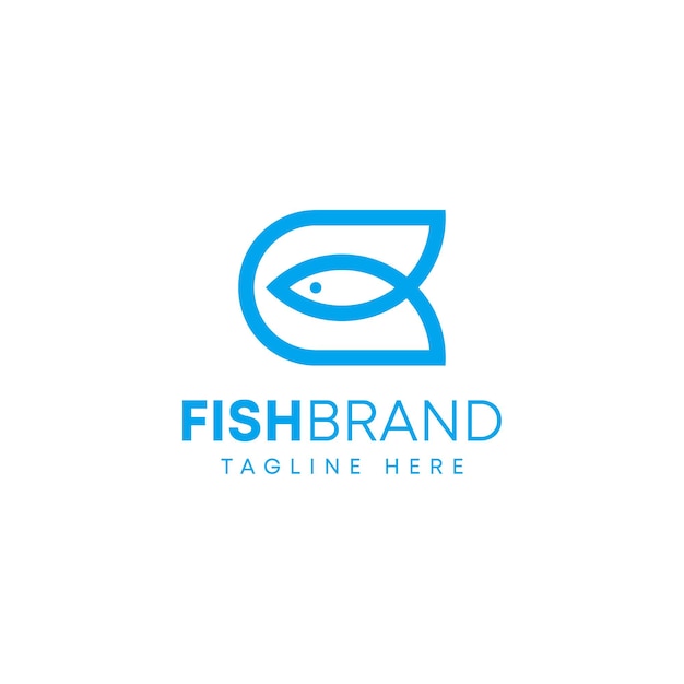 Fish logo template vector