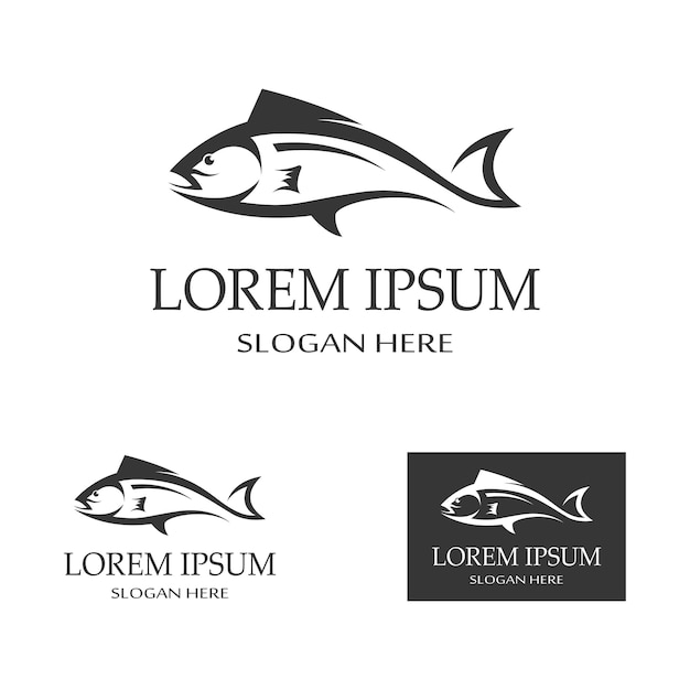 Vector fish logo template