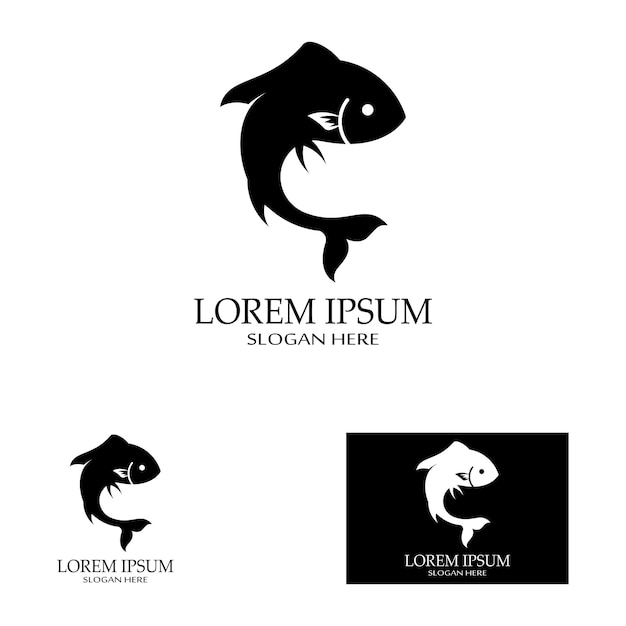 рыба логотип шаблон