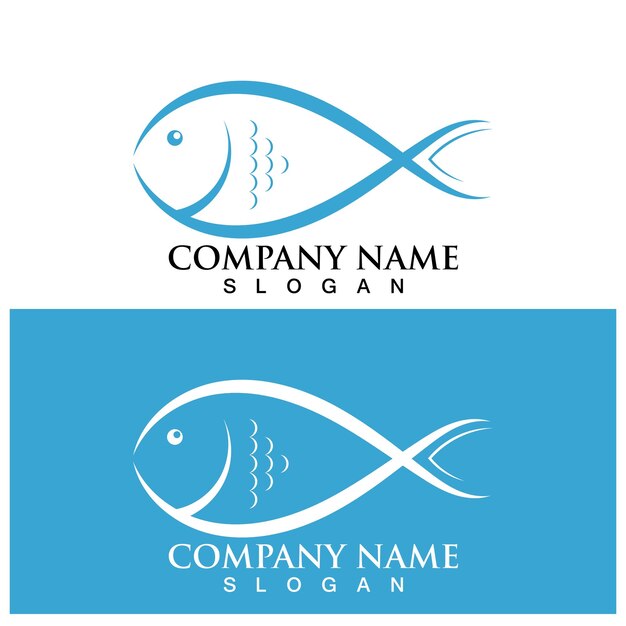 Vector fish logo template