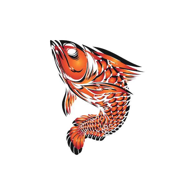 Vector fish logo template