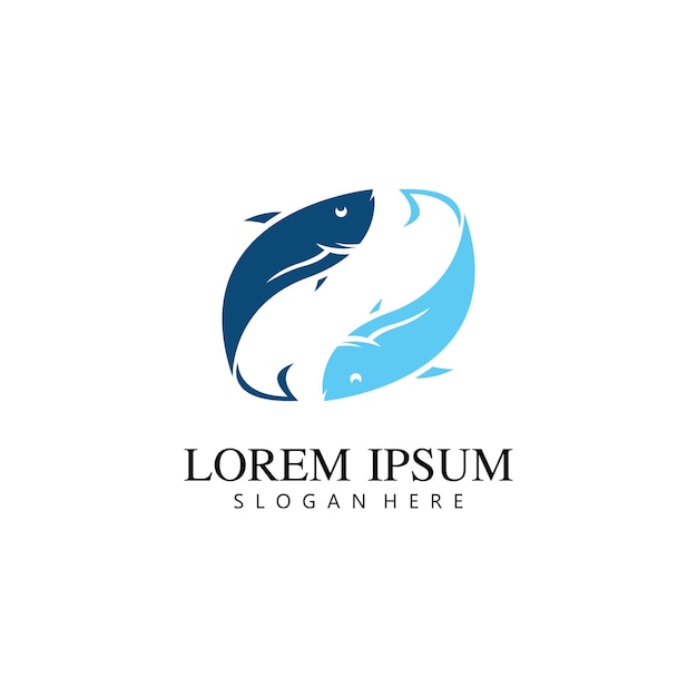 Fish logo template