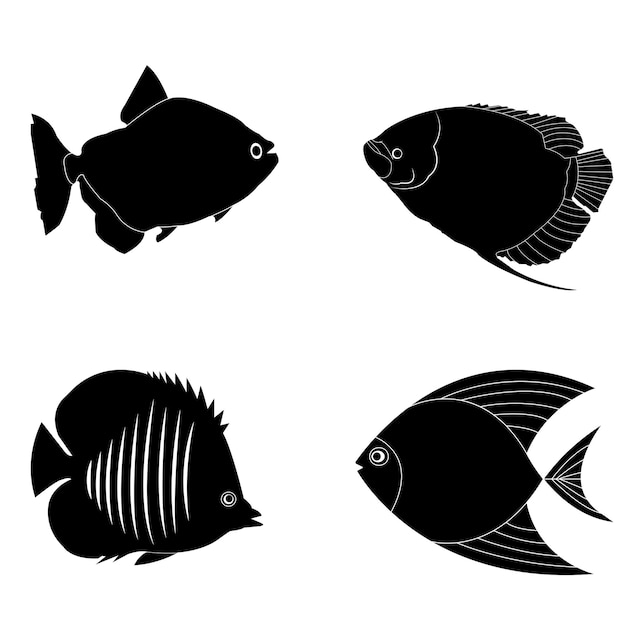 Fish logo vector template design illustration and background