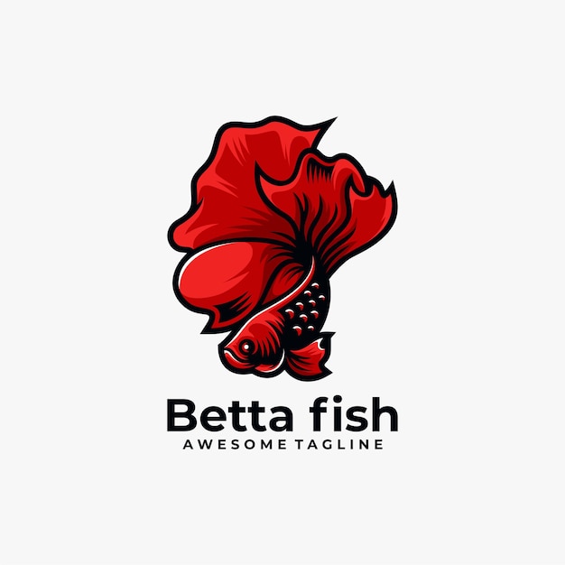 Vector fish mascot logo design vector