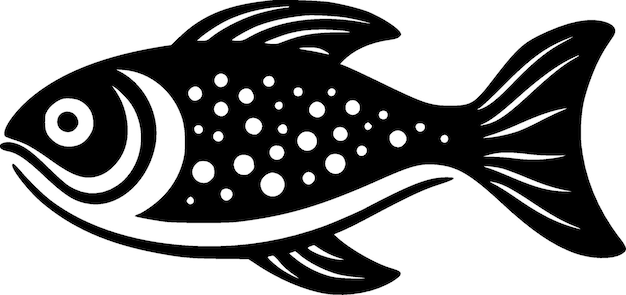 Fish Minimalist and Simple Silhouette Vector illustration