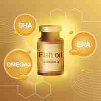 Vector fish oil advertisement vector background example of a golden style advertisement