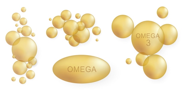 Bottiglia di olio di pesce pillola capsula softgel composizione di omega 3 nutrizione pillola di carenza vitaminica vettore