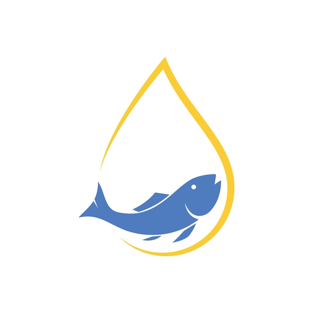 Vector fish oil logo icon