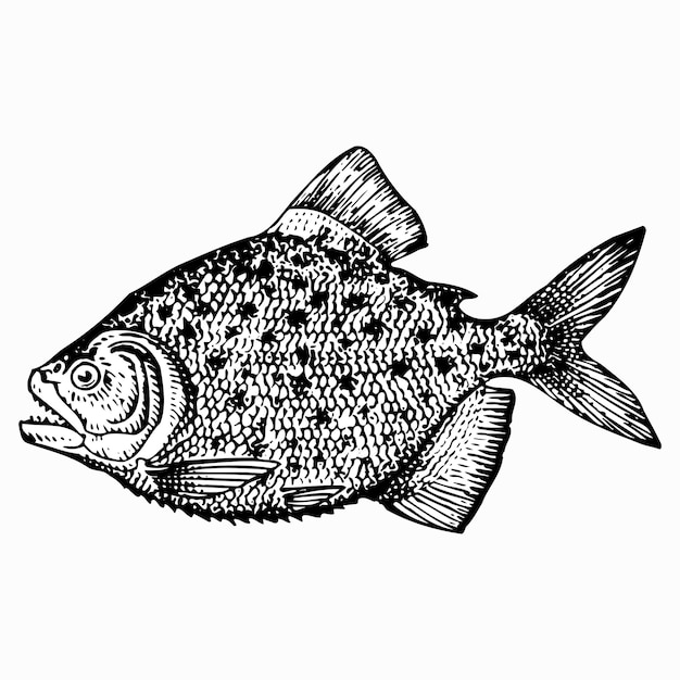 Fish piraya serrasalnidae