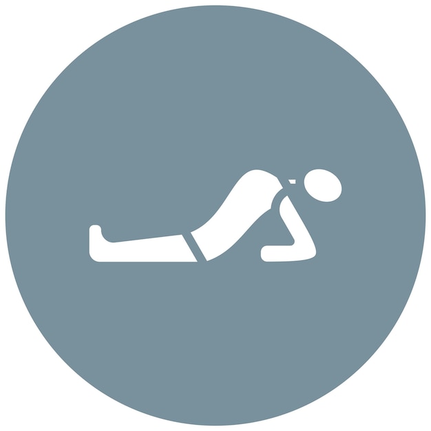 Fish Pose vector icon illustration of Physical Fitness iconset