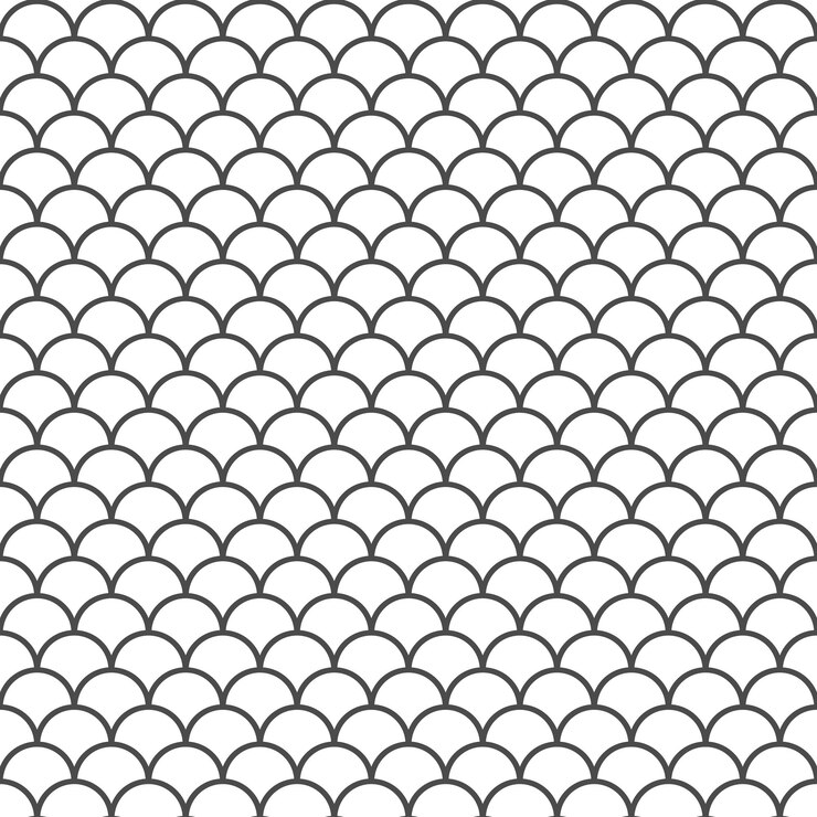 Vector fish scale pattern seamless dragon skin print mermaid tail texture snake background