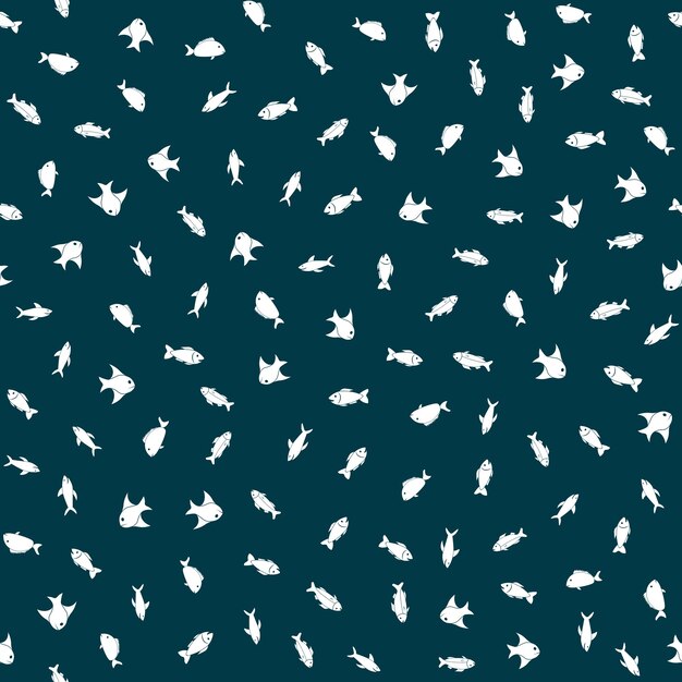 Vector fish seamless pattern background vector illustration backdrop