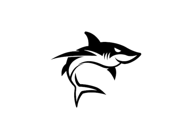 Modello di logo della mascotte di gioco di esportazione di pesce squalo