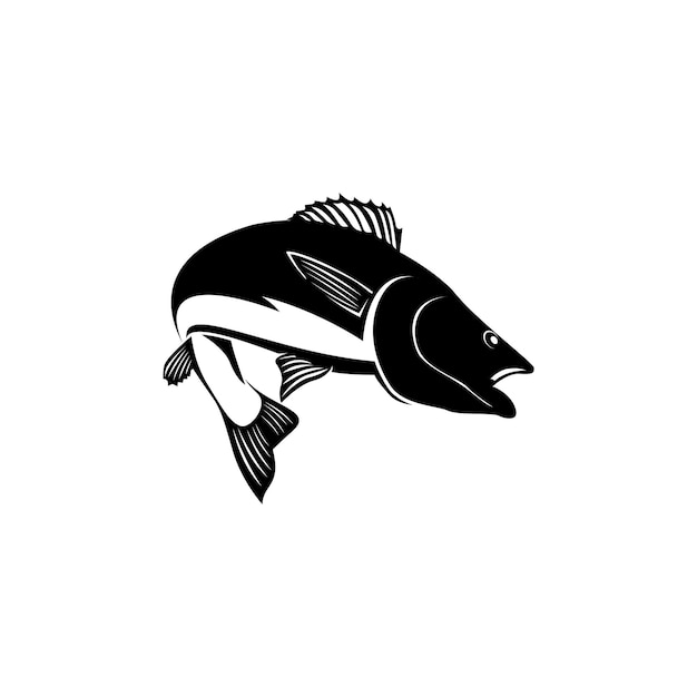 Fish silhouette jump logo inspiration