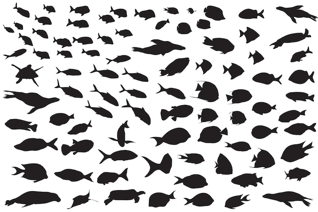 Fish Silhouette vector file for download