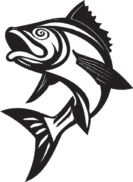 Vector fish skeleton icon design vector