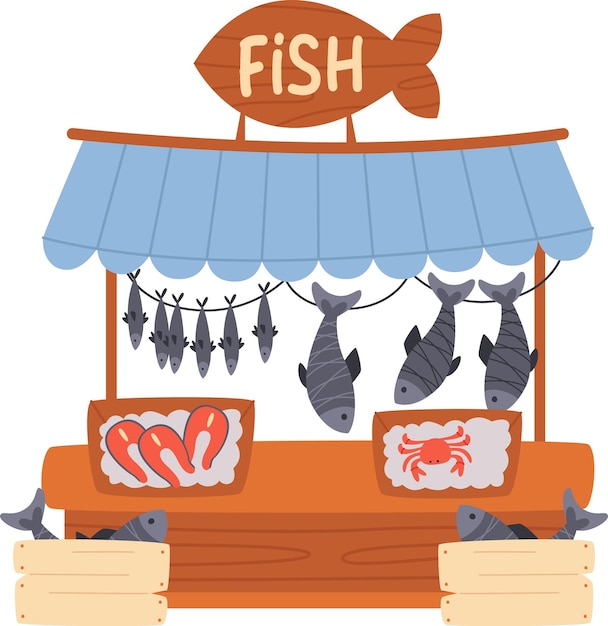 Fish street food counter