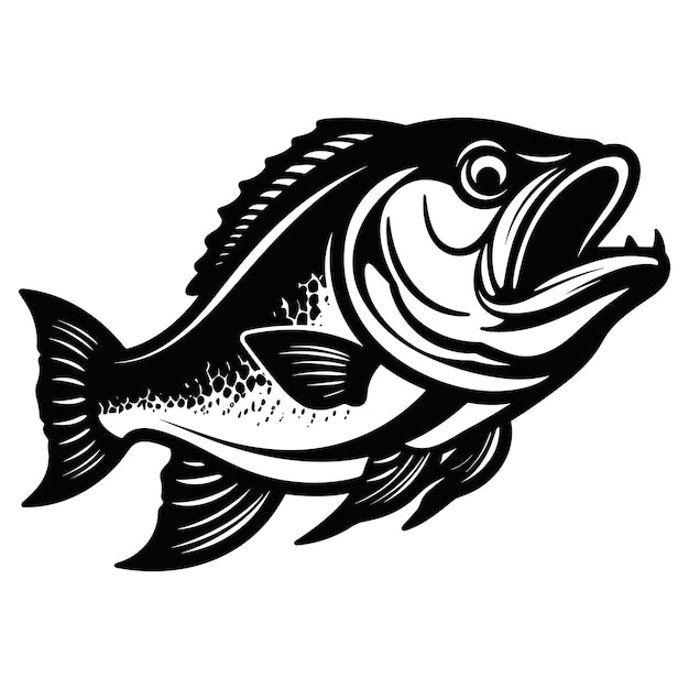 Vector fish vector black illustration