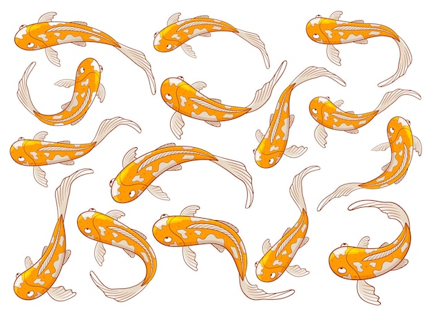 Vettore illustrazione del disegno vettoriale dei pesci isolata su sfondo bianco