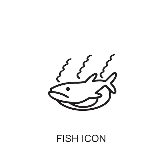 Fish vector icon icon