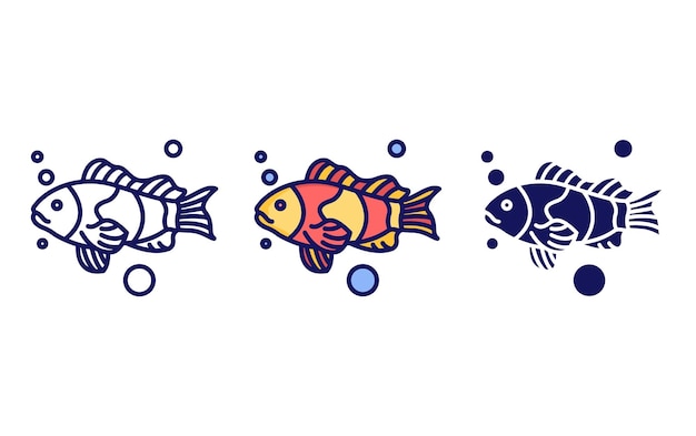 Fish vector icon