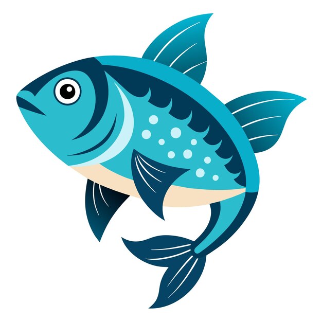 Fish vector illustration animal cartoon pretty cute perfect beautiful amazing