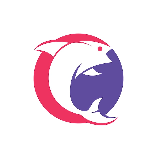 Fish vector logo design