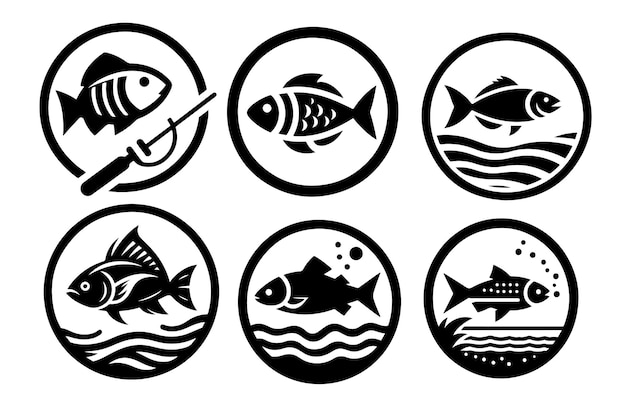 Fish vector logo icon illustration