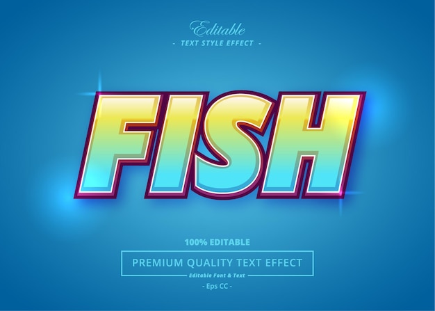 Fish vector text style effect