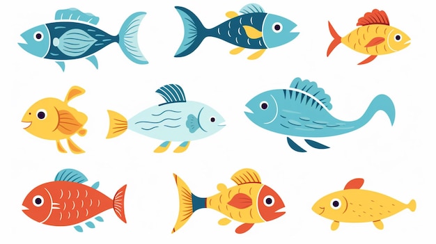 Fish vector on a white background