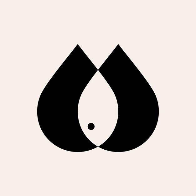 Vector fish water world day logo black color vector icon illustration