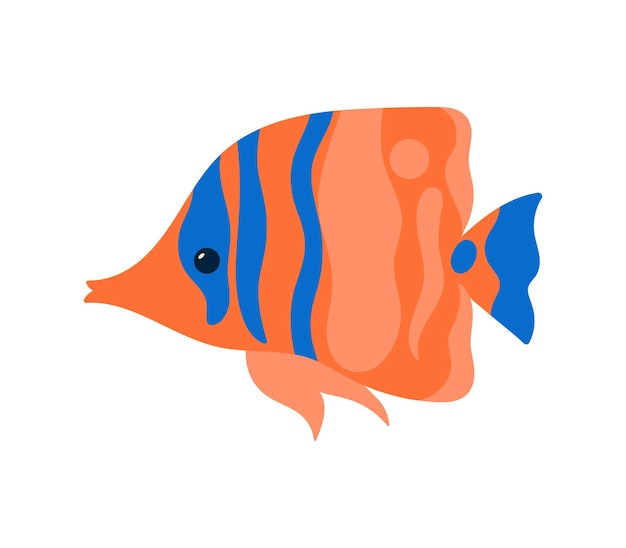 Рыбка с синими полосками на ней