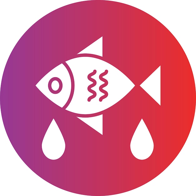 Vector a fish with a red circle with a sign that saysno fish