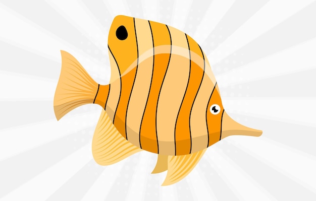 Vector a fish with a yellow stripe on it