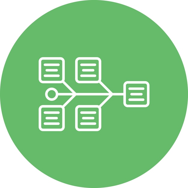 Fishbone Diagram icon vector image Can be used for UX and UI