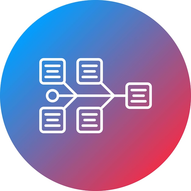 Fishbone Diagram icon vector image Can be used for UX and UI