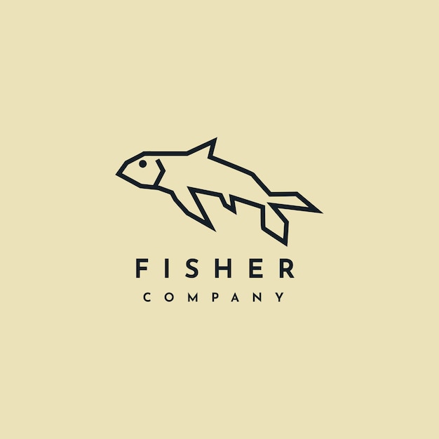 Fisher logo template design