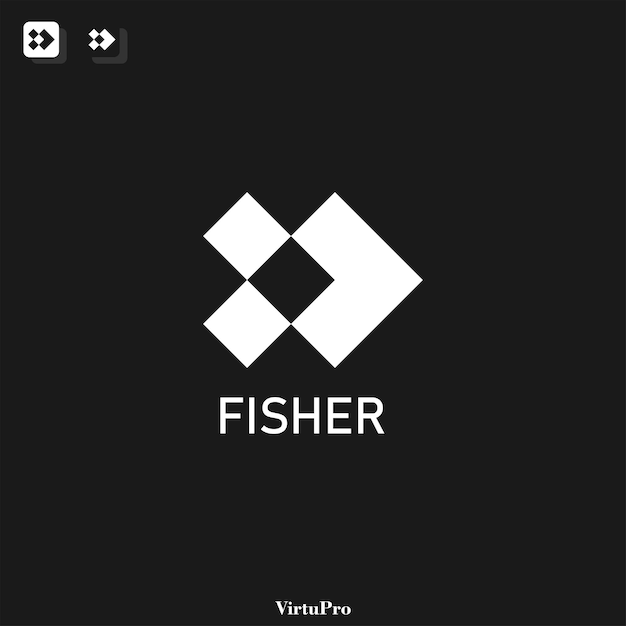 Шаблон логотипа fisher