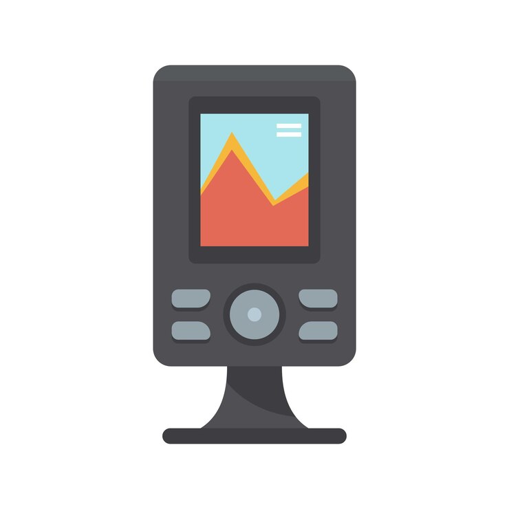 Vector fishfinder echo sounder icon flat illustration of fishfinder echo sounder vector icon isolated on white background