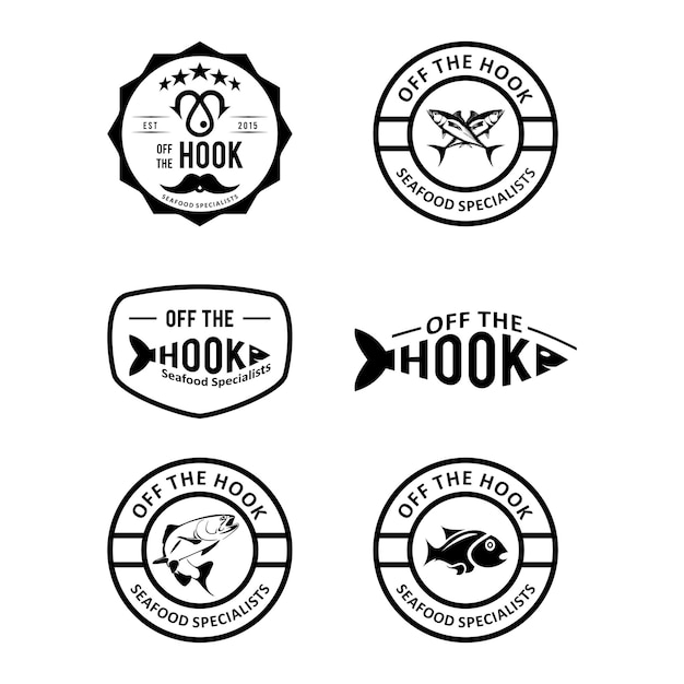 Fishing Badge Design Vector Fishing Logo Designs