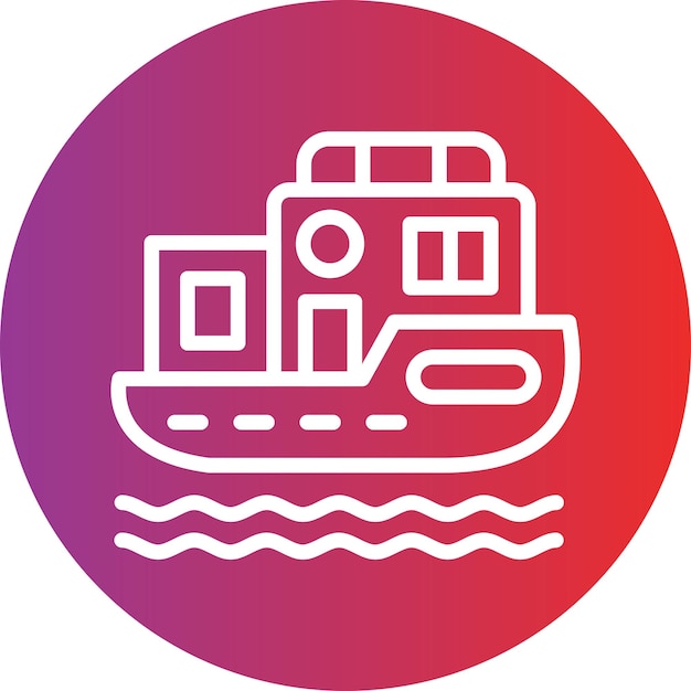 Fishing Boat Icon Style