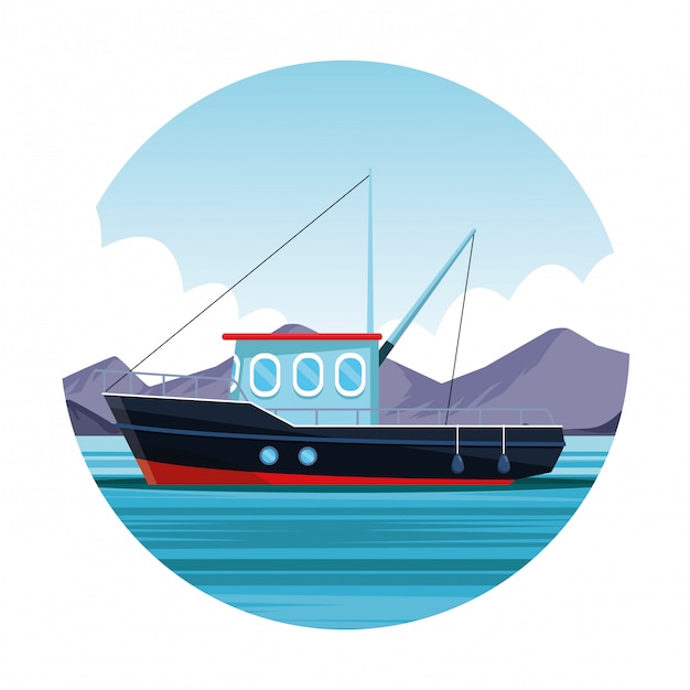 fishing boat icon