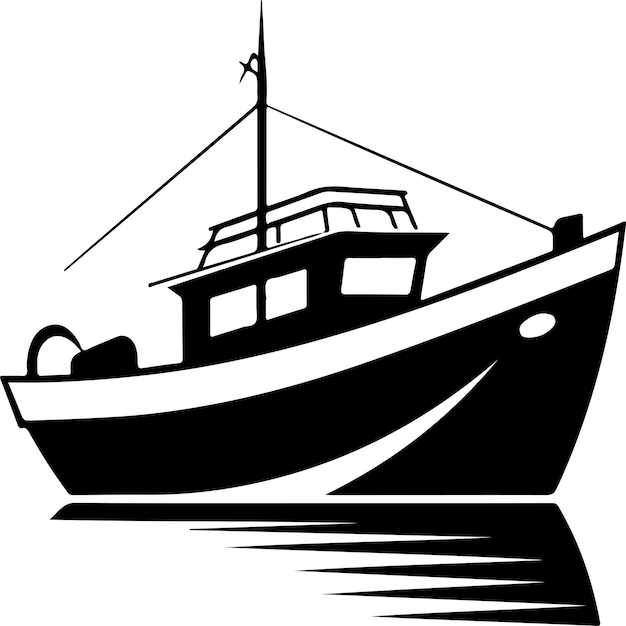 Vector fishing boat