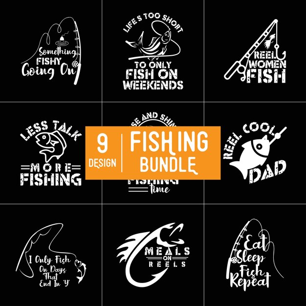 Fishing bundle t shirt design