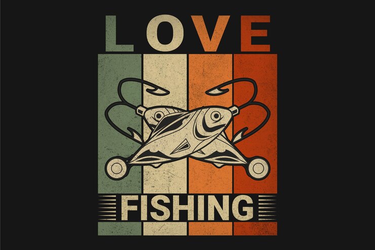 वेक्टर fishing fisherman premium vector t shirt